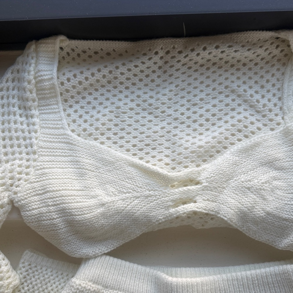 Cream Knit Two-Piece Set - Picture 6 of 7